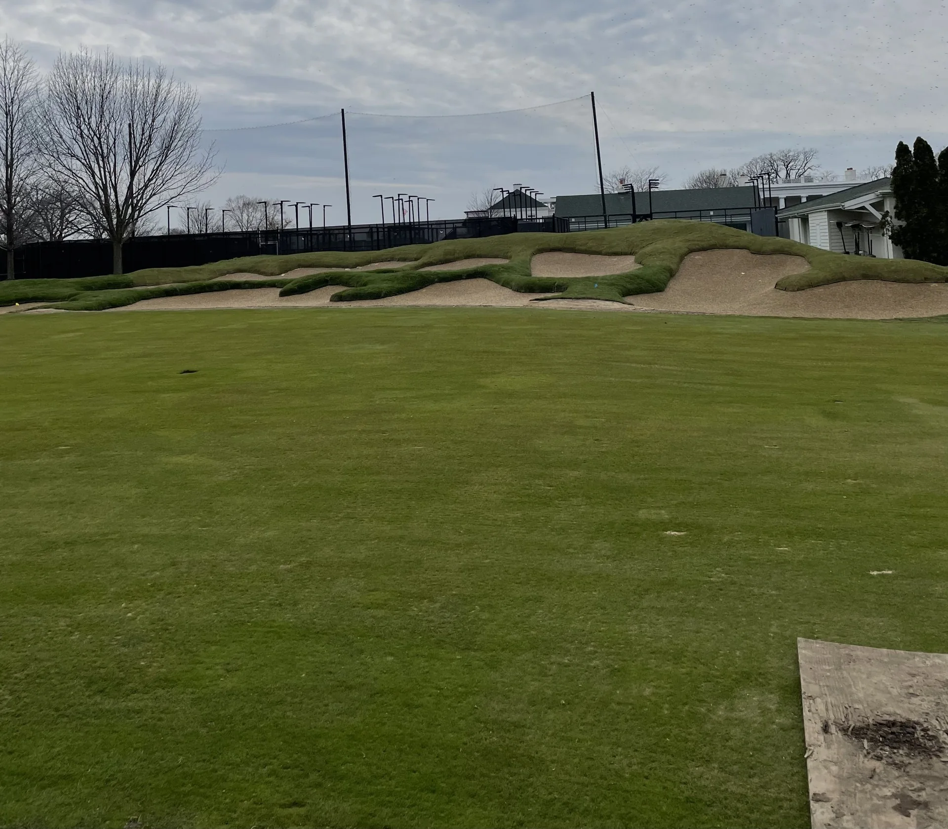 Bunker work and surrounding turf during renovation