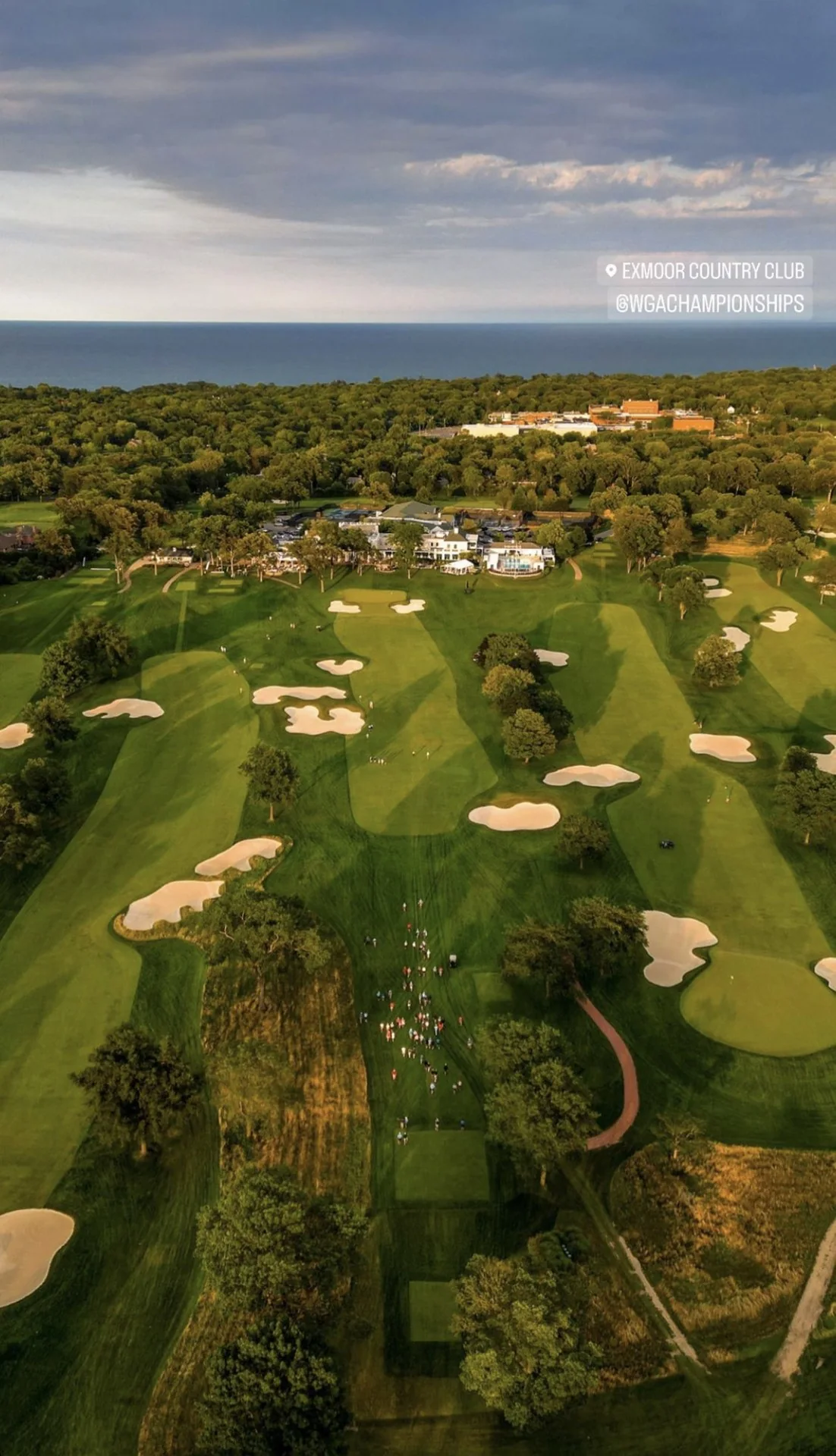 Aerial tournament view at Exmoor Country Club